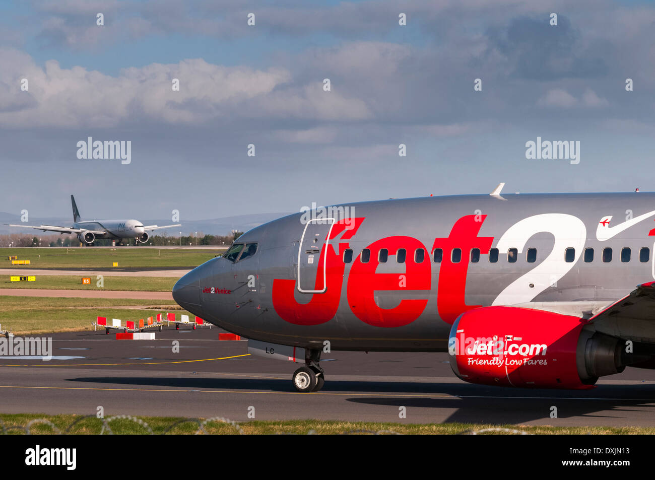 Aircraft at Manchester airport. Jet2 Boeing 737 Stock Photo Alamy