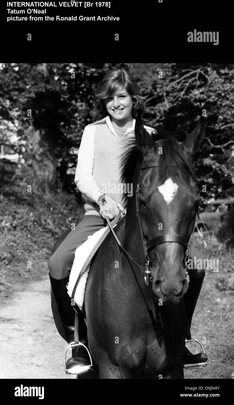 Tatum oneal international velvet 1978 Black and White Stock Photos