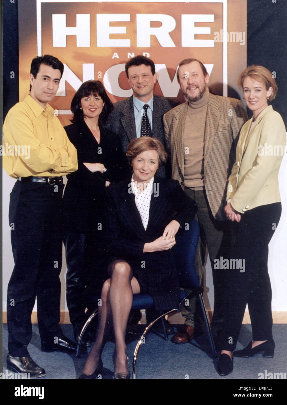 HERE AND NOW (MARCH, 1997) BBC TELEVISION Back row l-r: SANK Stock Photo
