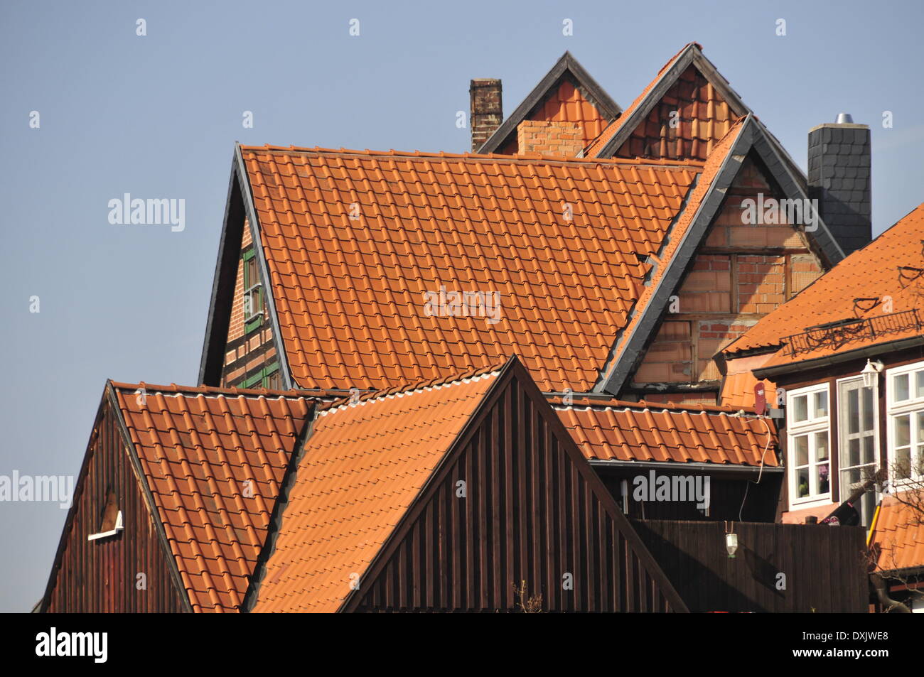 conservation historic old town - Quedlinburg - 14 March 2014. Stock Photo