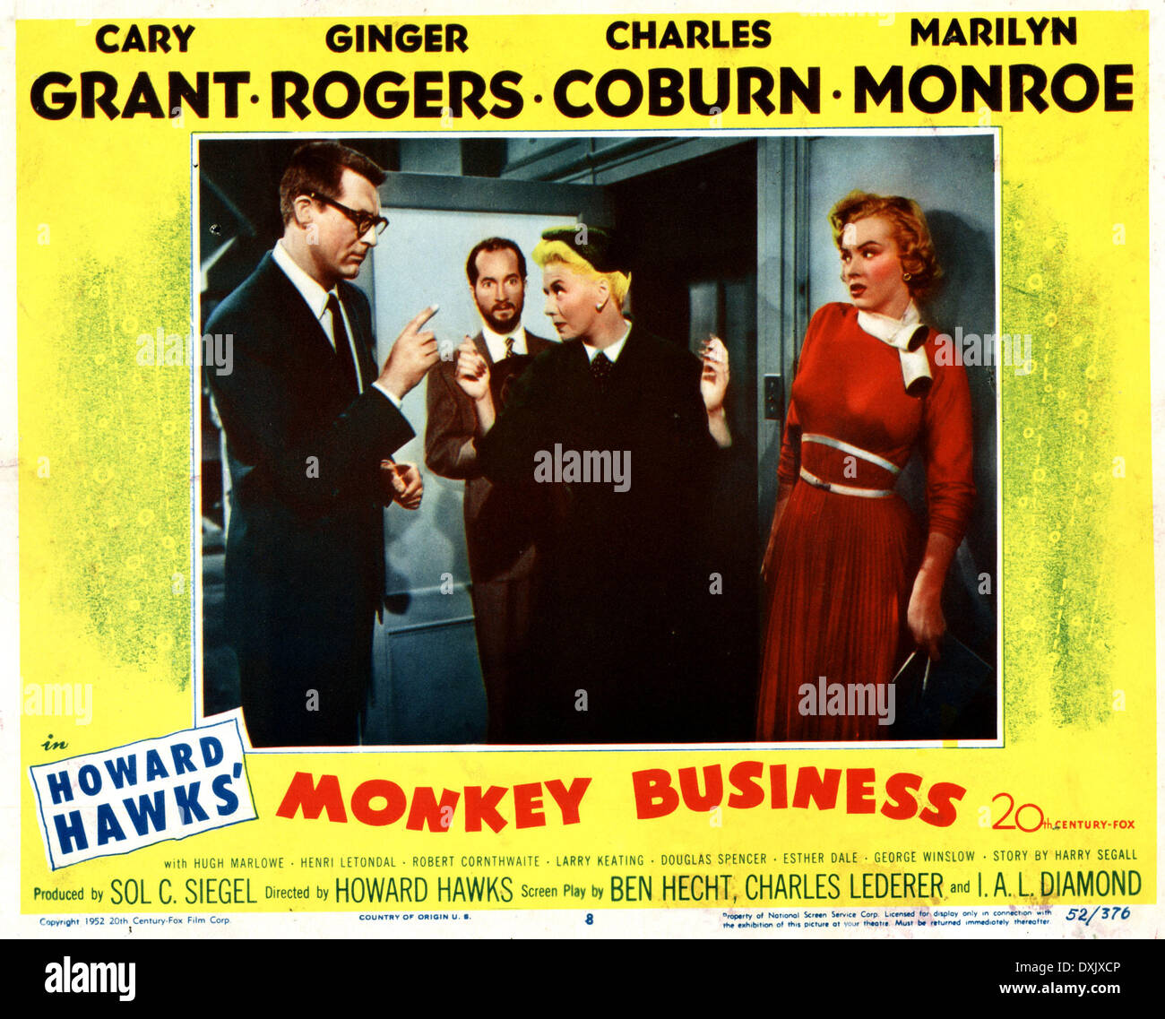 MONKEY BUSINESS (US1952) CARY GRANT, GINGER ROGERS, MARILYN Stock Photo