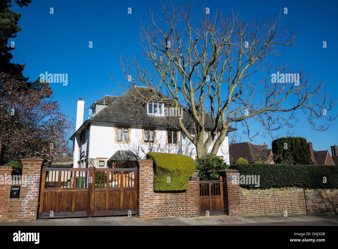 Posh house, Calonne Road, Wimbledon, London, UK Stock Photo