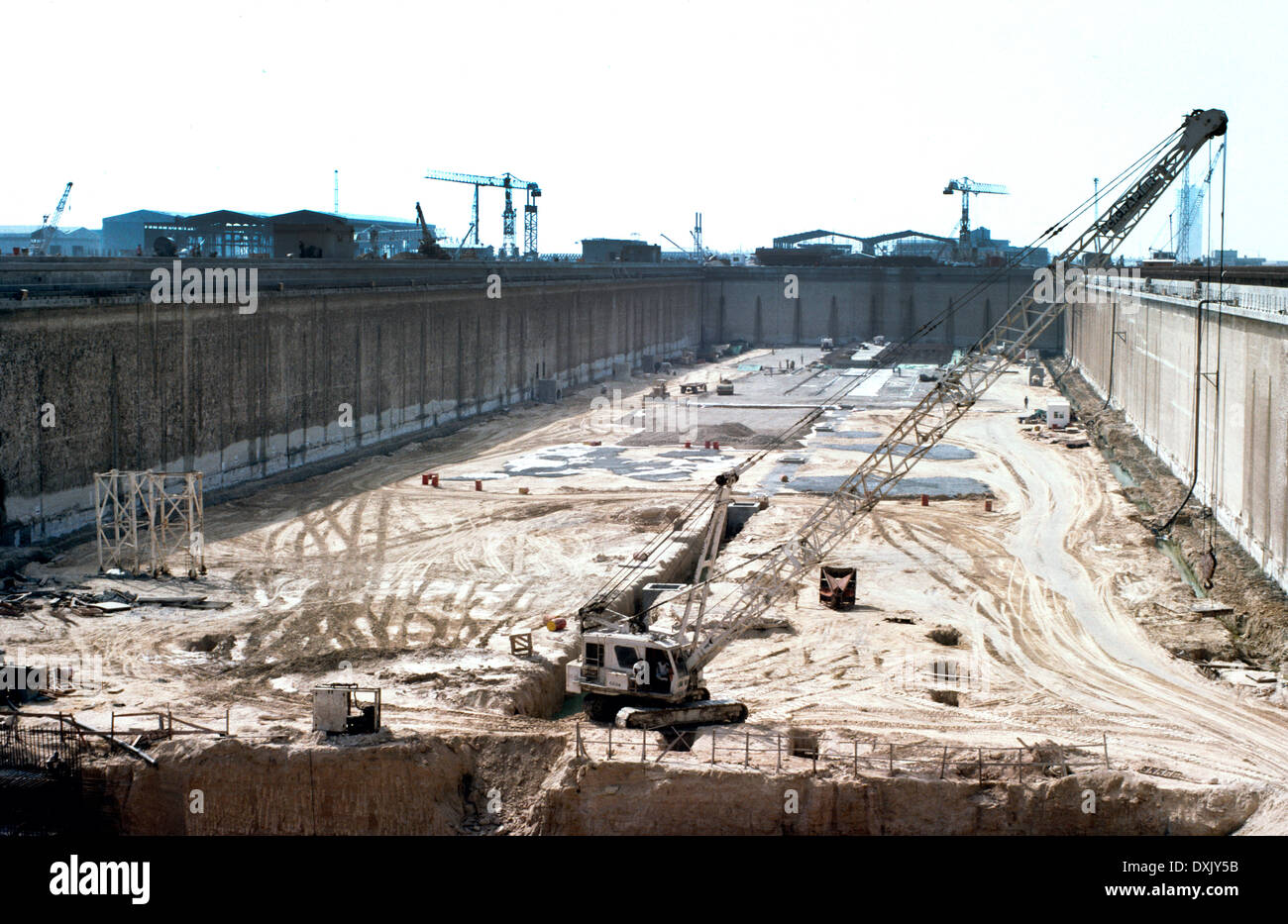 Dubai UAE Dry Dock 1977 Construction Stock Photo