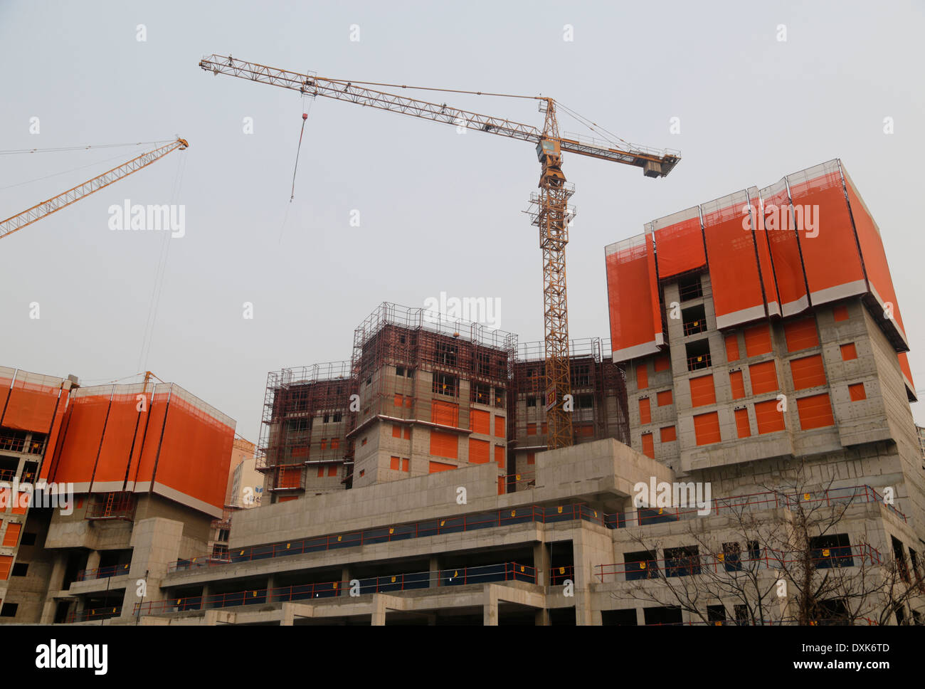 A construction site of an apartment in Seoul, South Korea Stock Photo