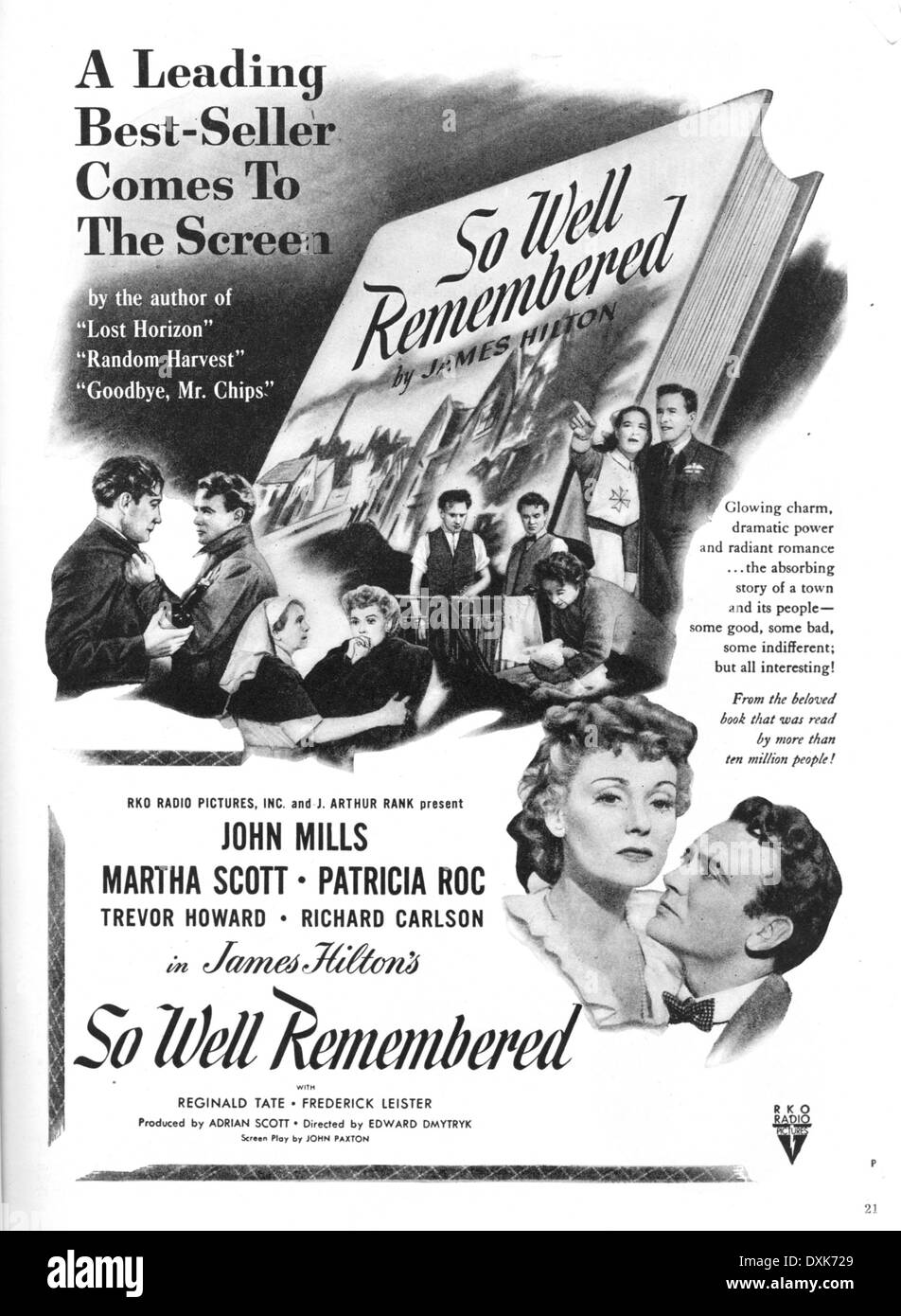SO WELL REMEMBERED  (BRITAIN 1947)   DIRECTED BY EDWARD DMYT Stock Photo