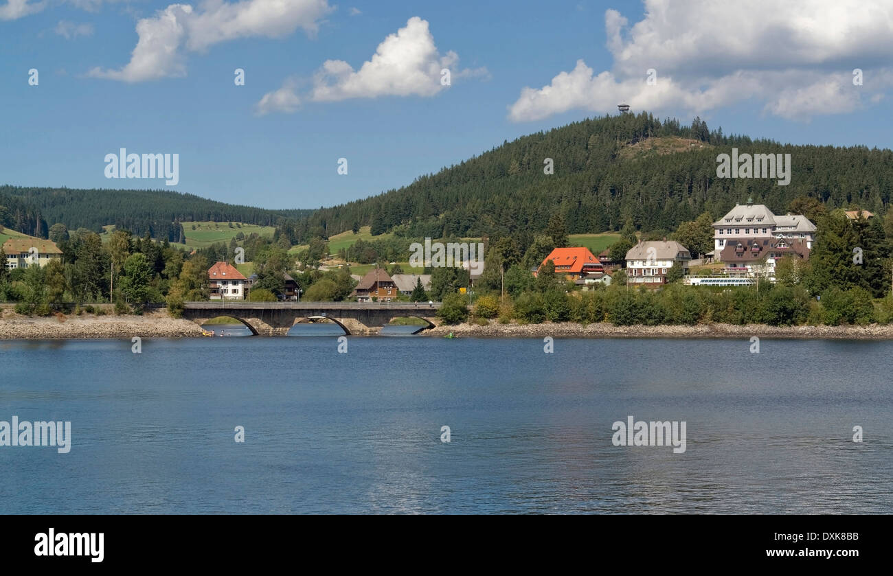 pictorial scenery around the Schluchsee, a lake in the Black Forest (Southern Germany) at summer time Stock Photo