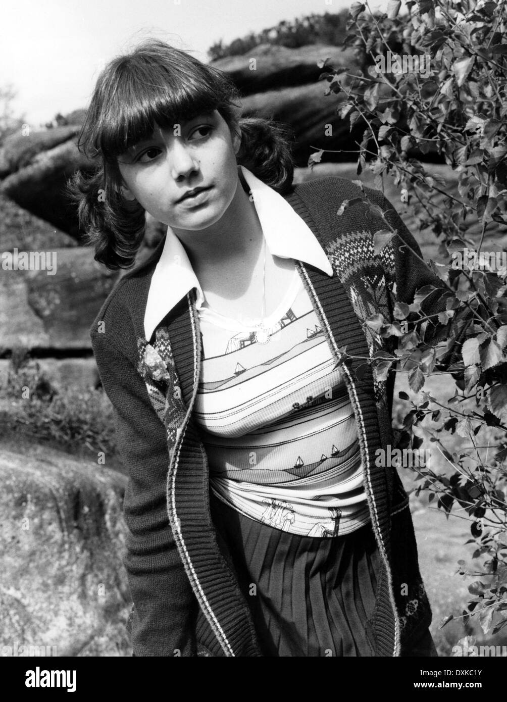 EMMERDALE FARM (TV 25 October, 1977) JOANNE WHALLEY as 'Ange Stock Photo