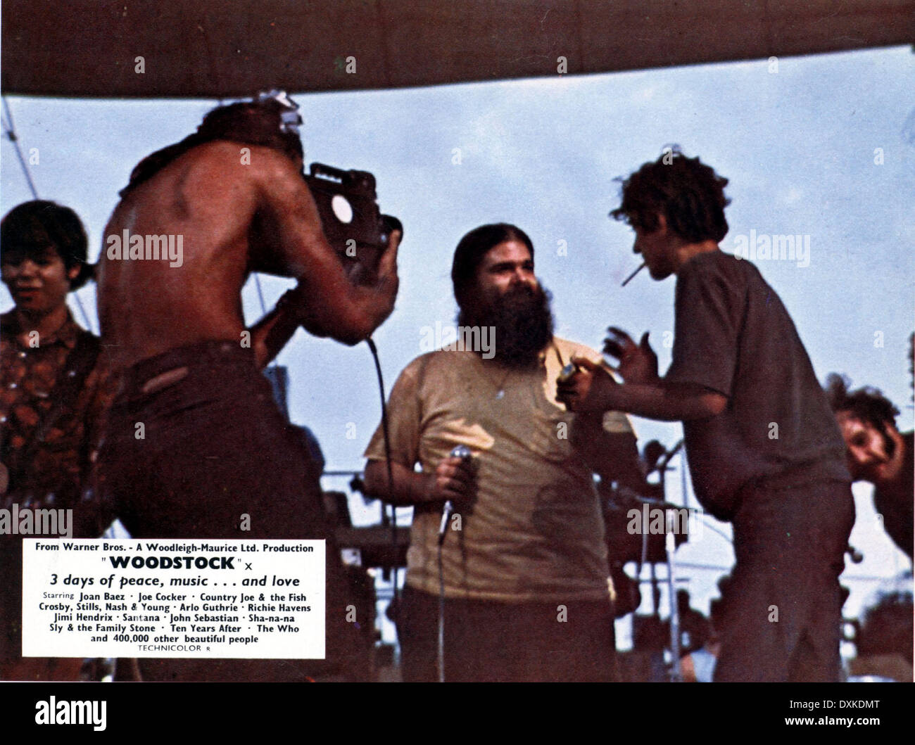 WOODSTOCK (US1970) WARNER BROS CANNED HEAT being interviewed Stock Photo
