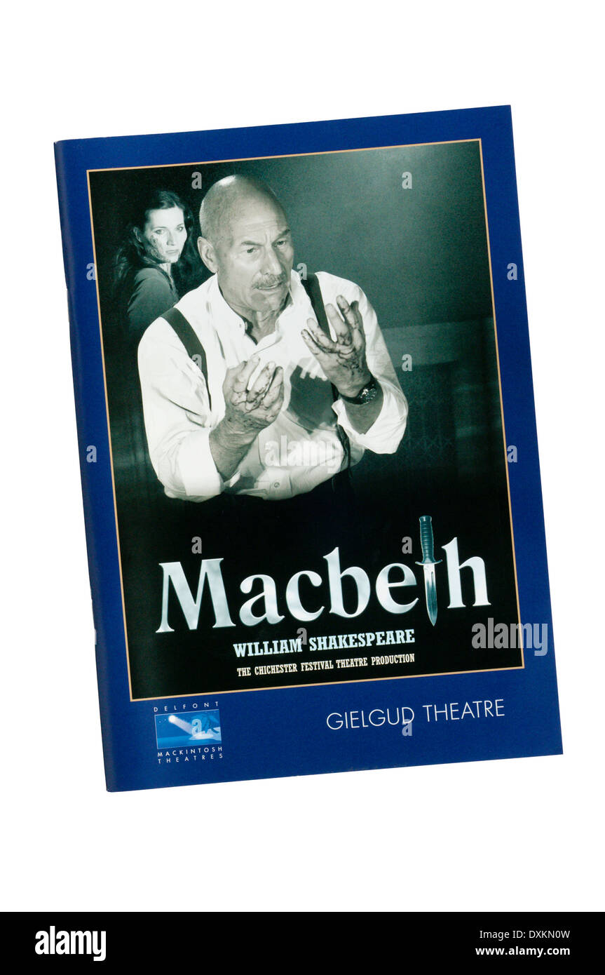 Programme for the 2007 Chichester Festival production of Macbeth by William Shakespeare at the Gielgud Theatre. Stock Photo