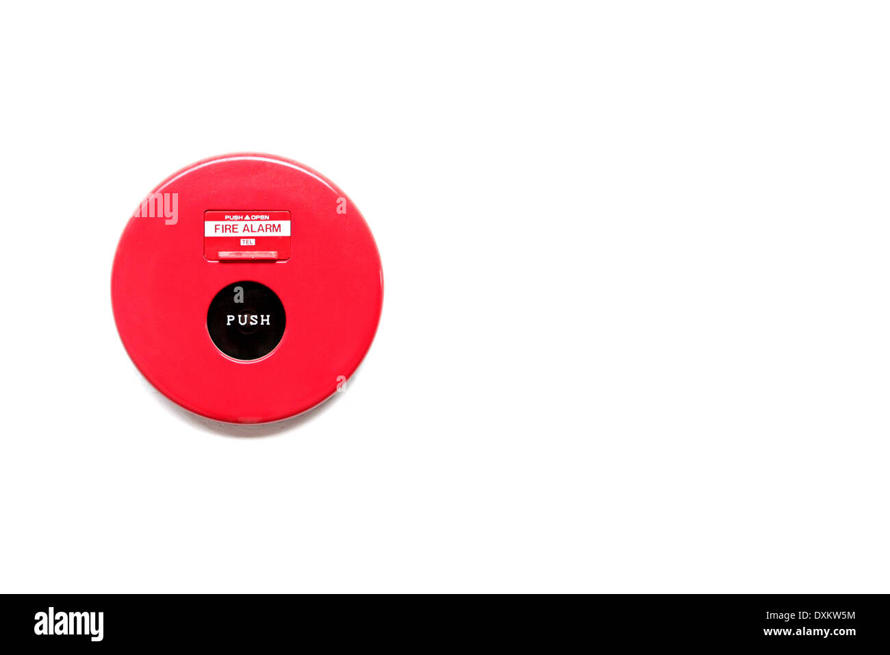 Fire Alarms tool isolated on white background. Stock Photo