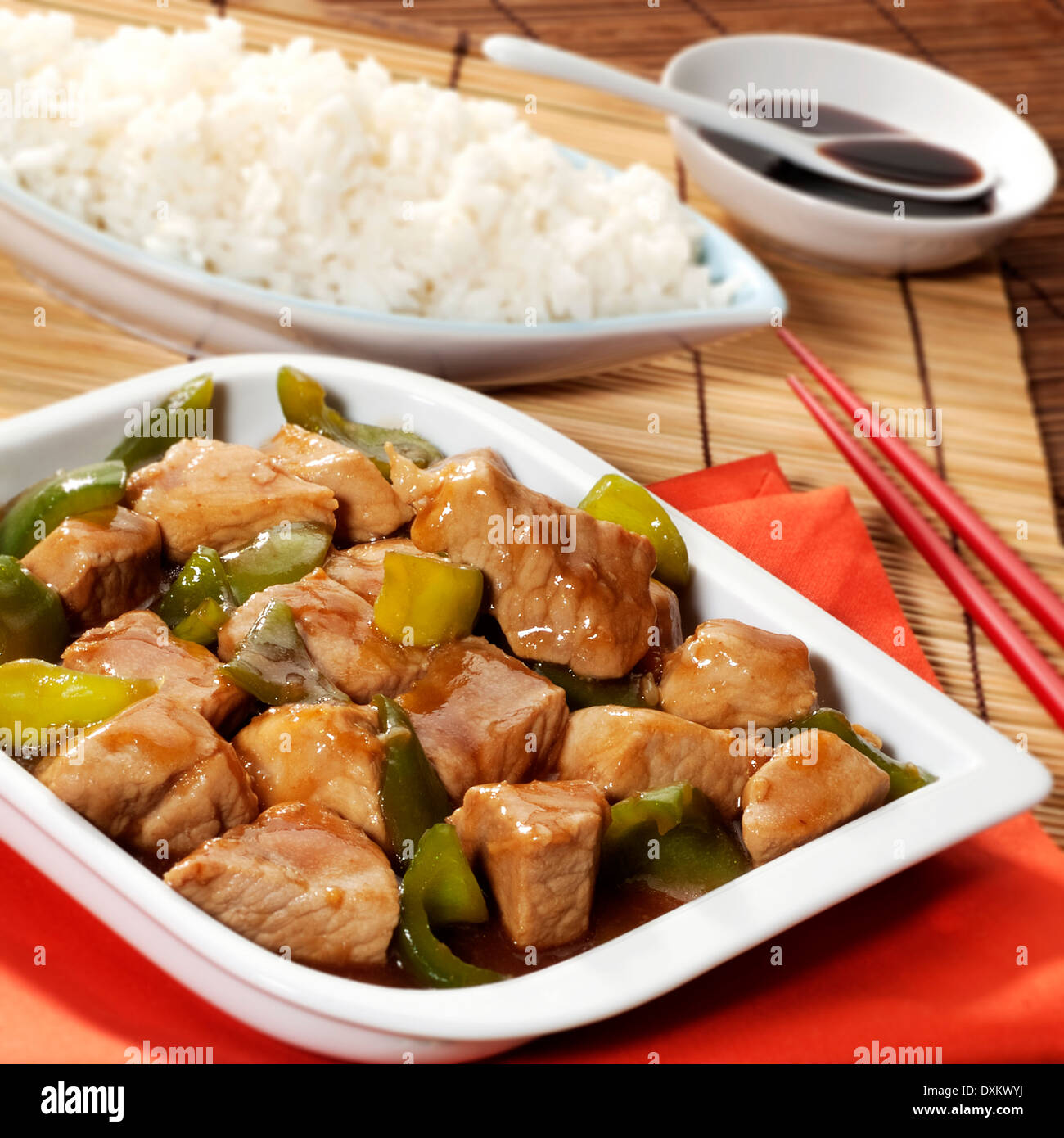 Sweet and sour pork Stock Photo