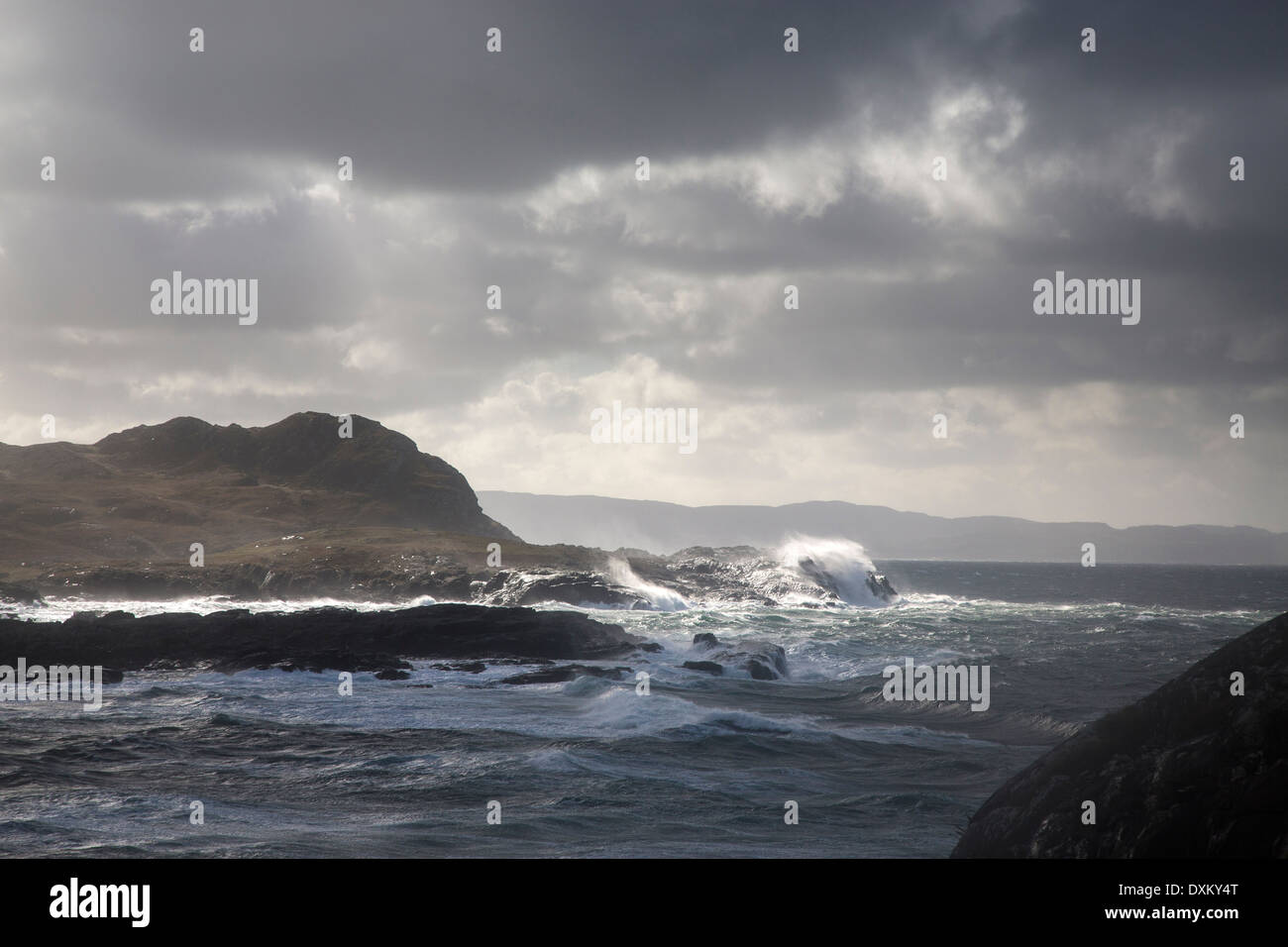 The view south from Ardnamurchan Point, Scotland Stock Photo
