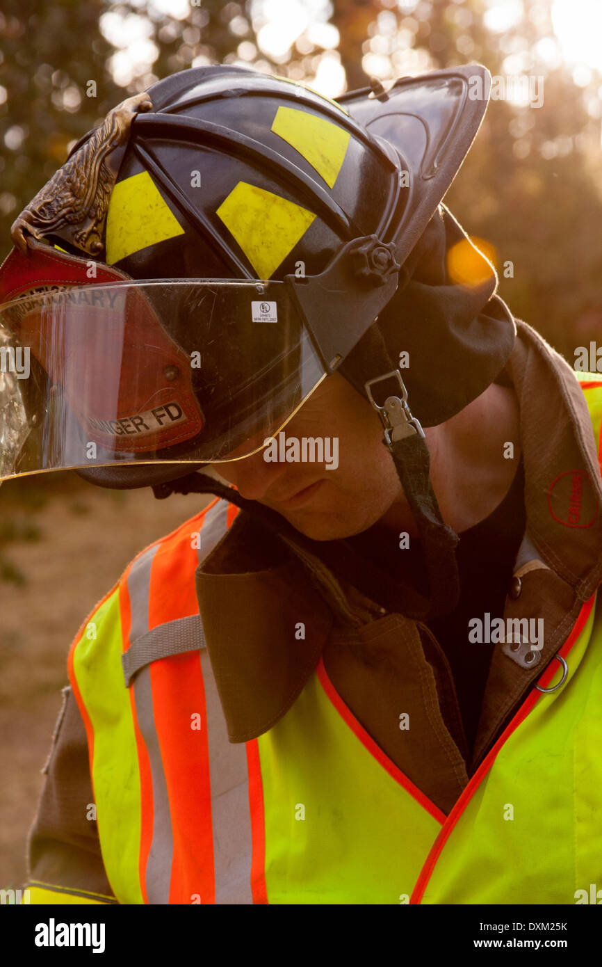 Firefighter Slinger Wisconsin Fire Department Stock Photo Alamy