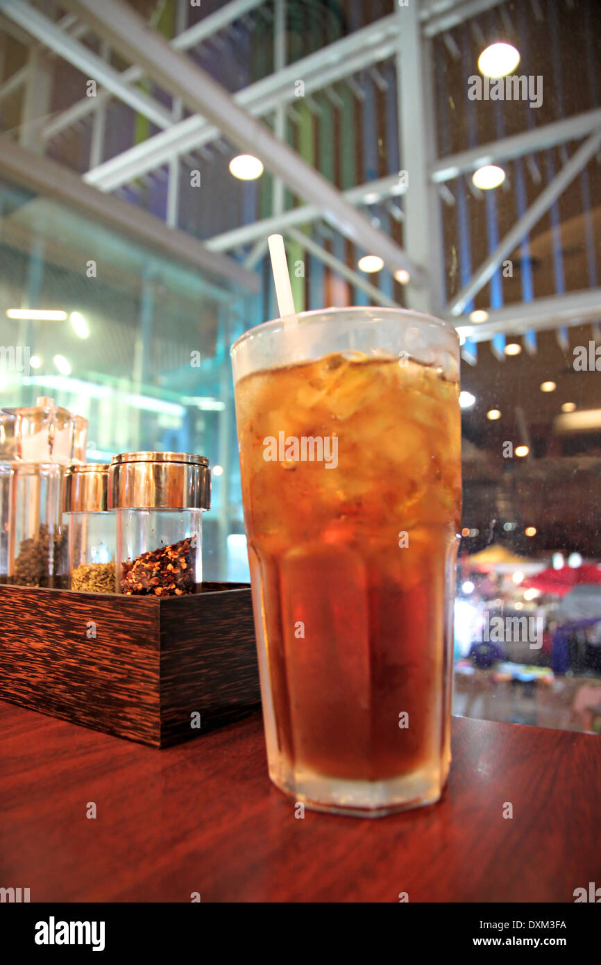 The Lemon tea on dining table in a restaurant Stock Photo Alamy