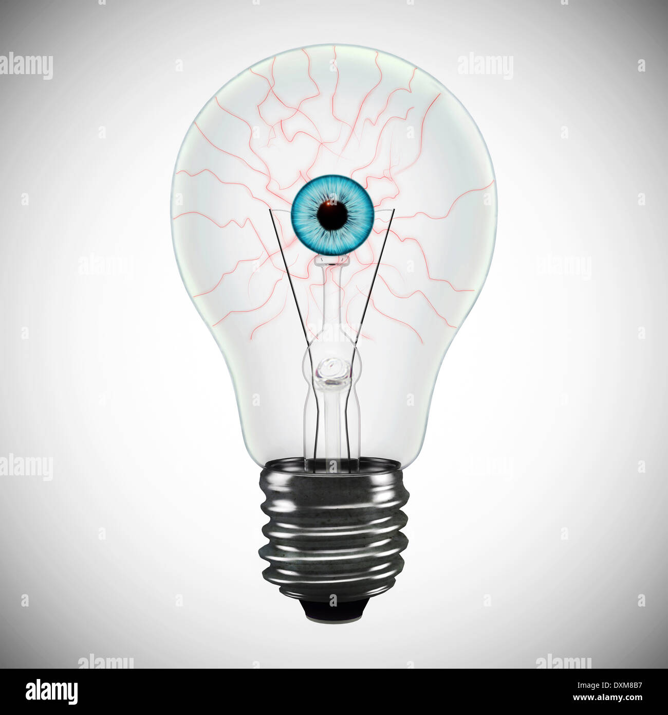 Eye Light Bulb Stock Photo