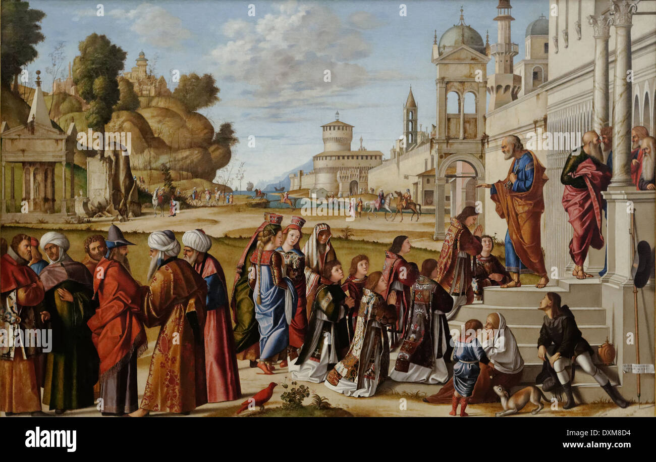 Vittore Carpaccio - The Consecration of St. Stephen the Deacon - 1511 - XVI th Century - Italian School - Gemäldegalerie - Berli Stock Photo