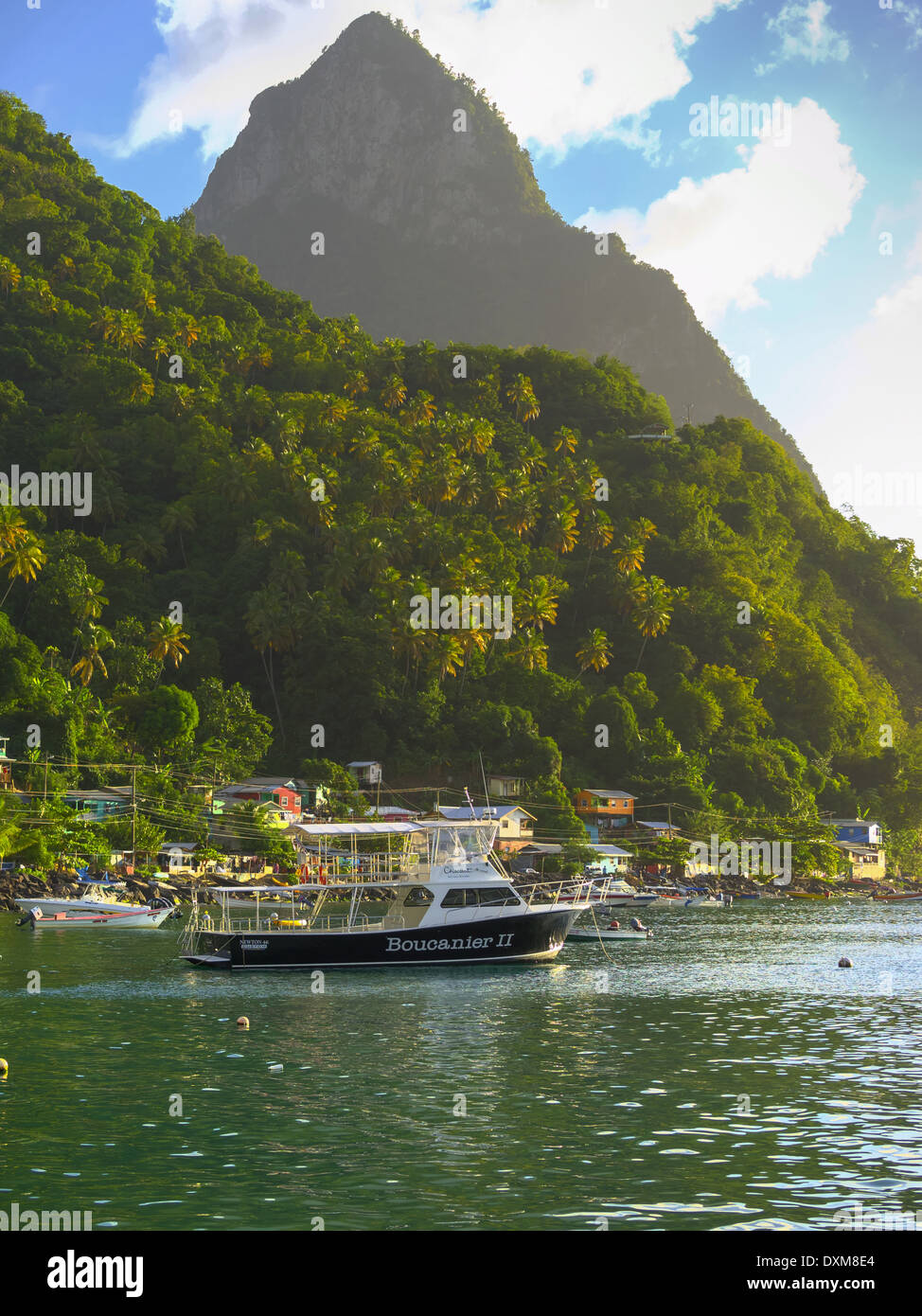 Caribbean, St. Lucia, Volcano Gros Piton Stock Photo Alamy