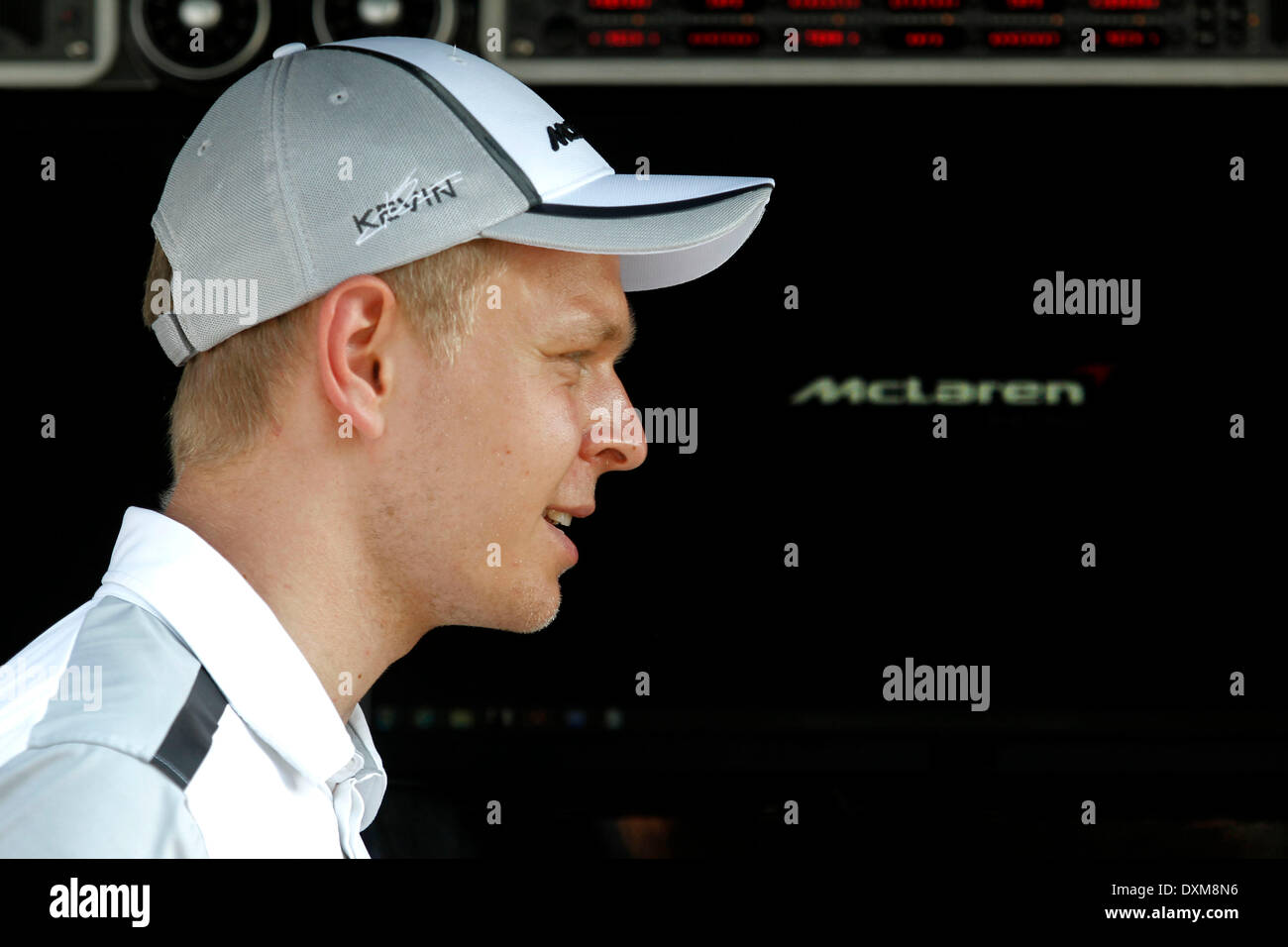 Sepang International Circuit, Kuala Lumpur, Malaysia. 27th March, 2014. Motorsports: FIA Formula One World Championship 2014, Grand Prix of Malaysia, #20 Kevin Magnussen (DEN, McLaren Mercedes), Credit:  dpa picture alliance/Alamy Live News Stock Photo