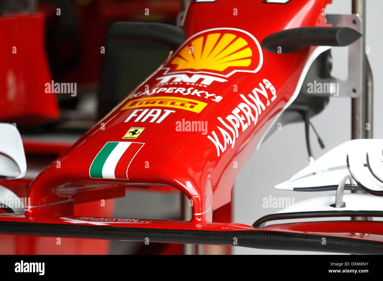 Sepang International Circuit, Kuala Lumpur, Malaysia. 27th March, 2014. Motorsports: FIA Formula One World Championship 2014, Grand Prix of Malaysia, technical detail, front wing, Credit:  dpa picture alliance/Alamy Live News Stock Photo