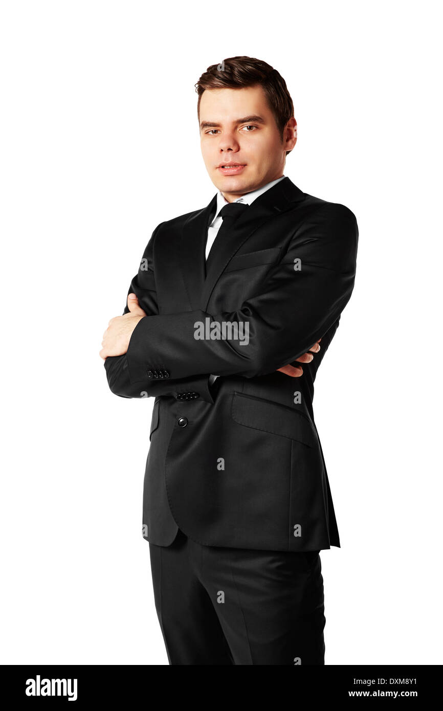Portrait of young man against white background Stock Photo - Alamy