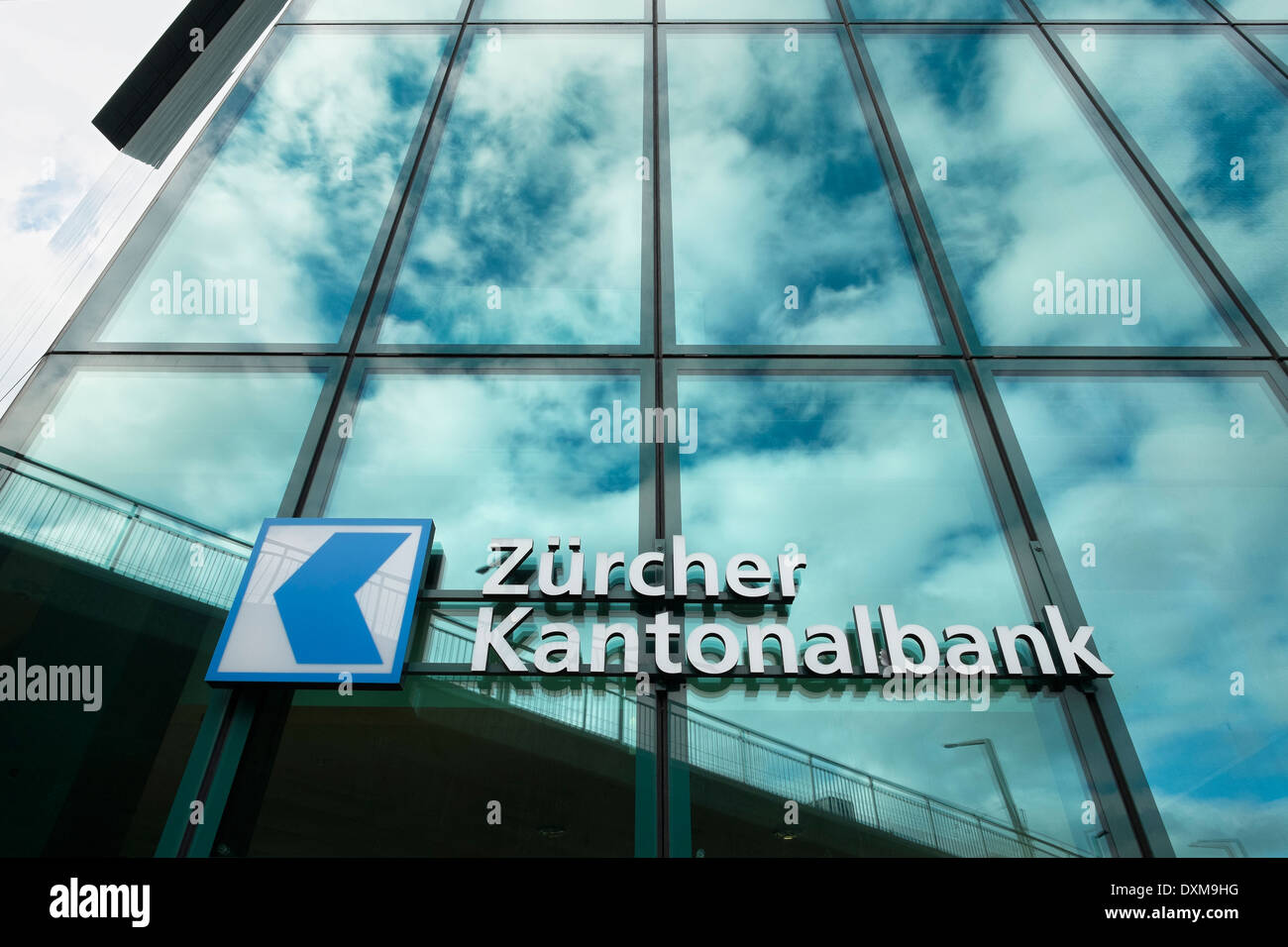 Switzerland, Canton Zurich, Zurich, facade of Prime Tower with logo of