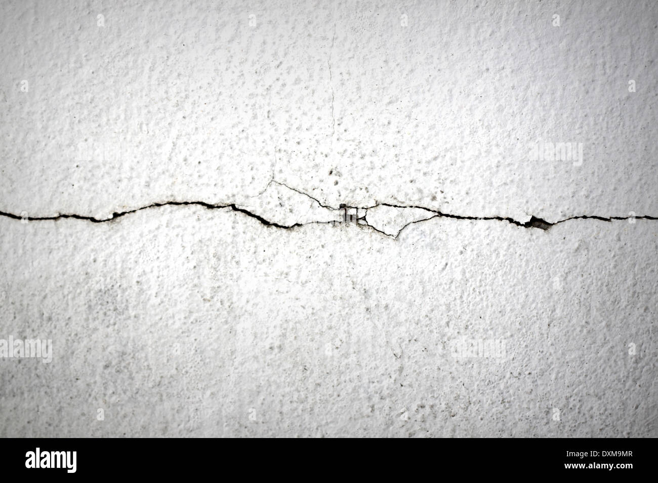 crack white wall for the background. Stock Photo