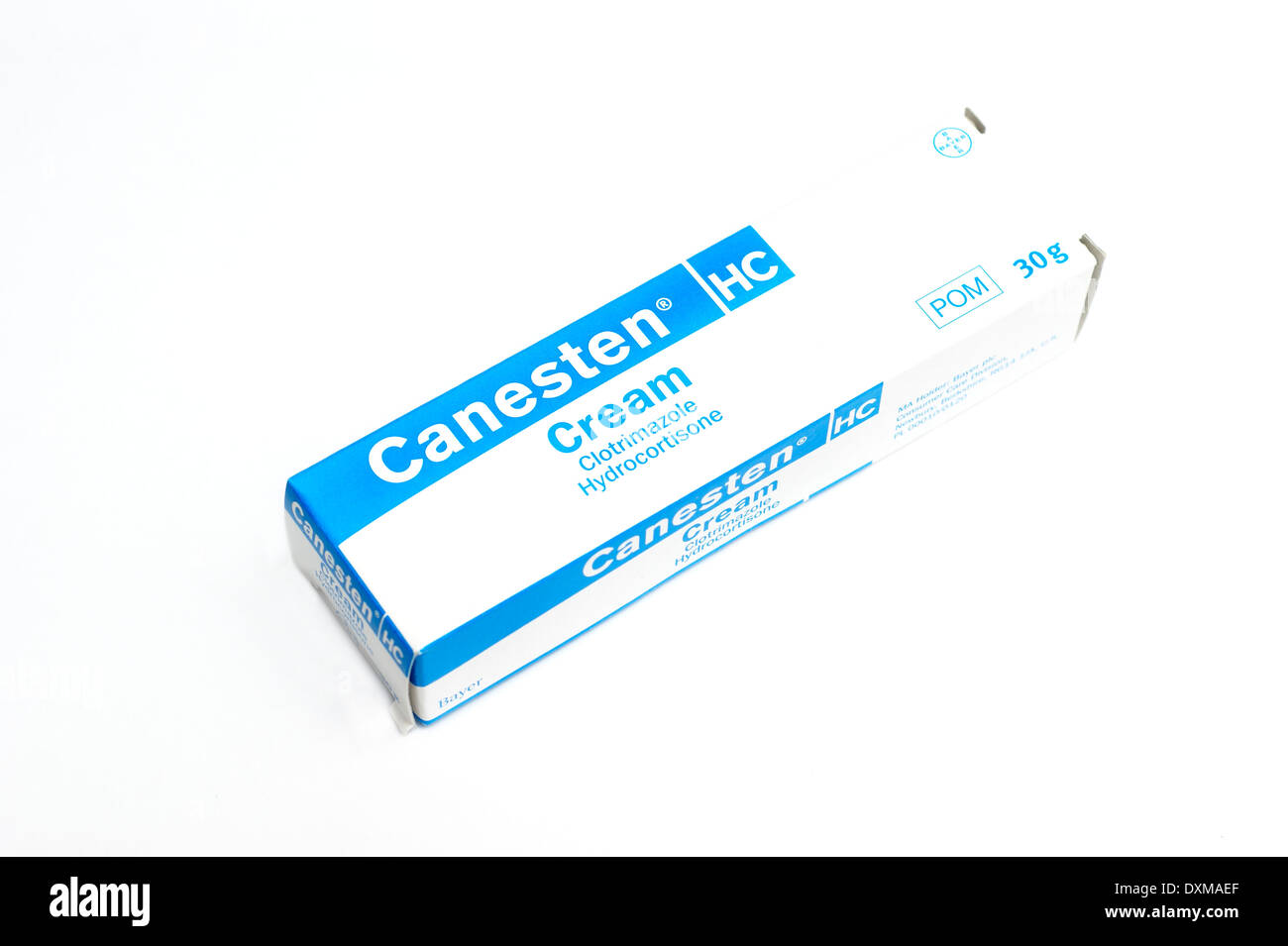 Canesten cream (Clotrimazole Hydrocortisone) used in the treatment of skin infections caused by several types of fungi Stock Photo