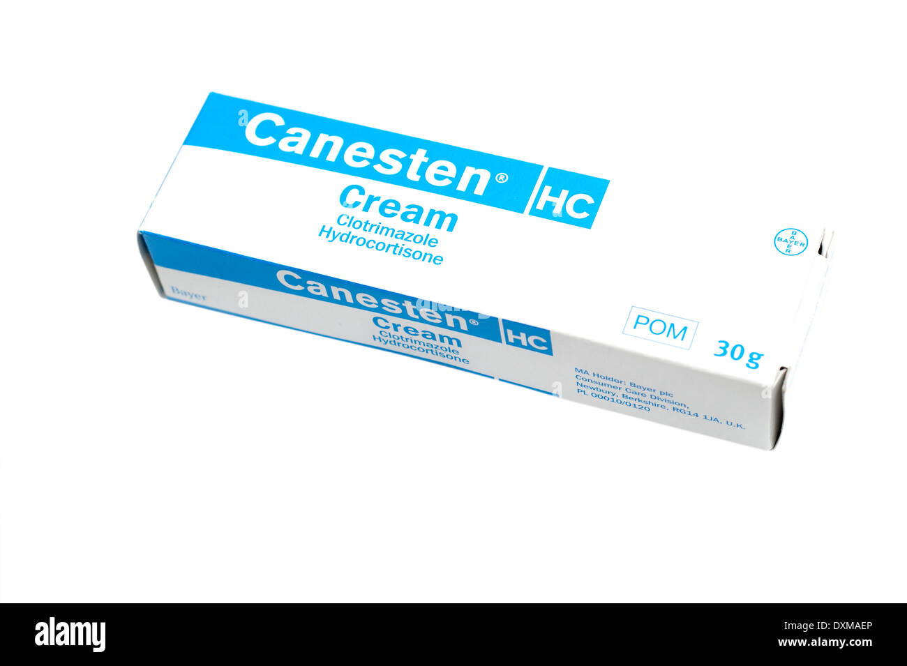 Canesten cream (Clotrimazole Hydrocortisone) used in the treatment of skin infections caused by several types of fungi Stock Photo