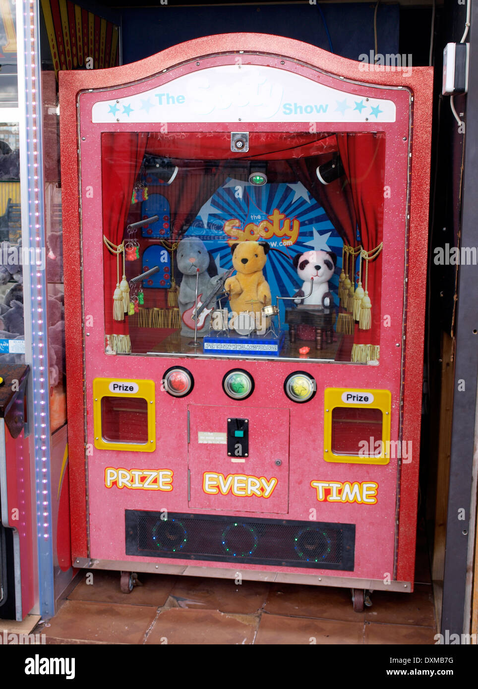 Old Sooty arcade machine, Paignton Pier, Devon, UK Stock Photo