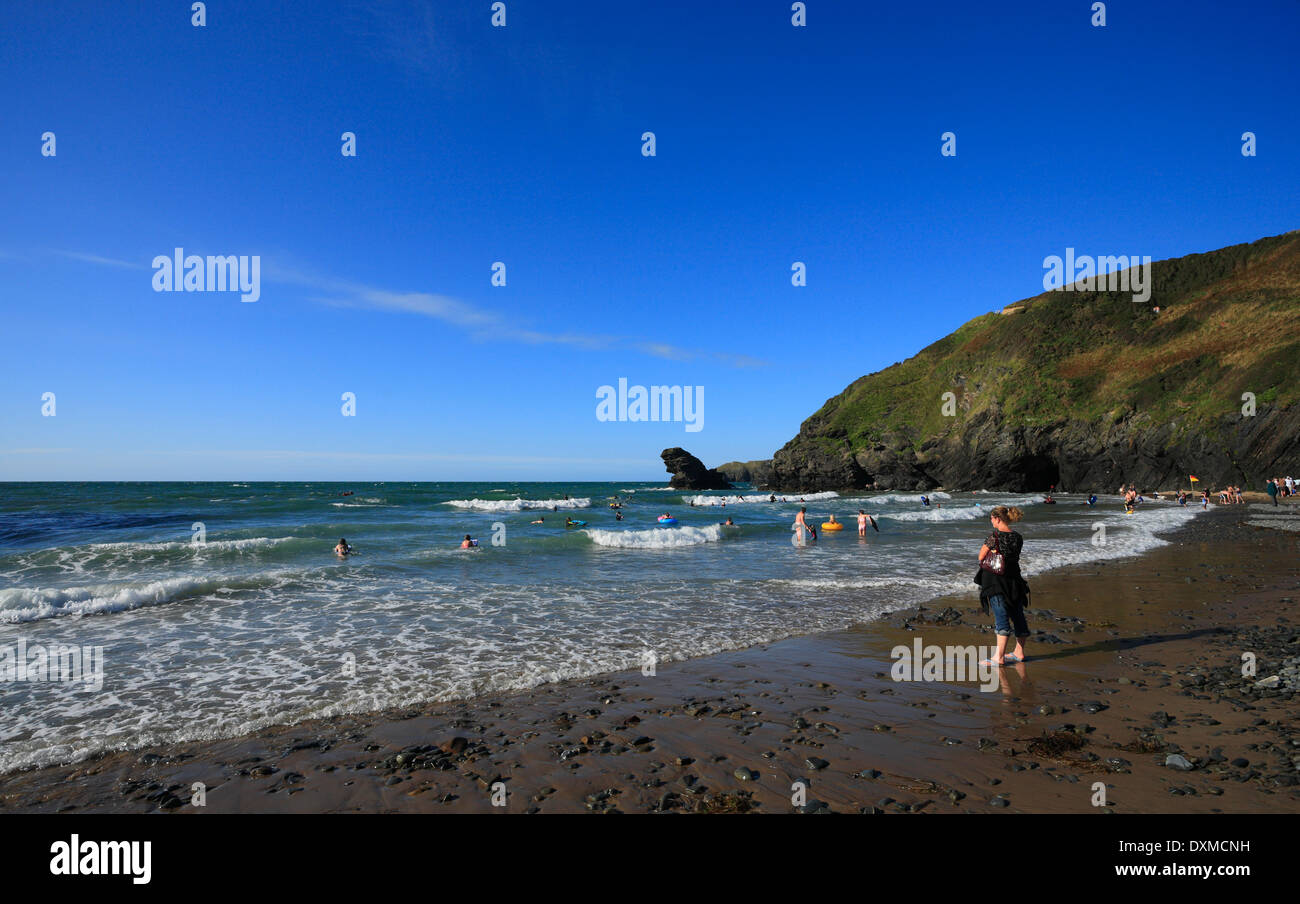 Llangrannog beach in Wales Stock Photo Alamy