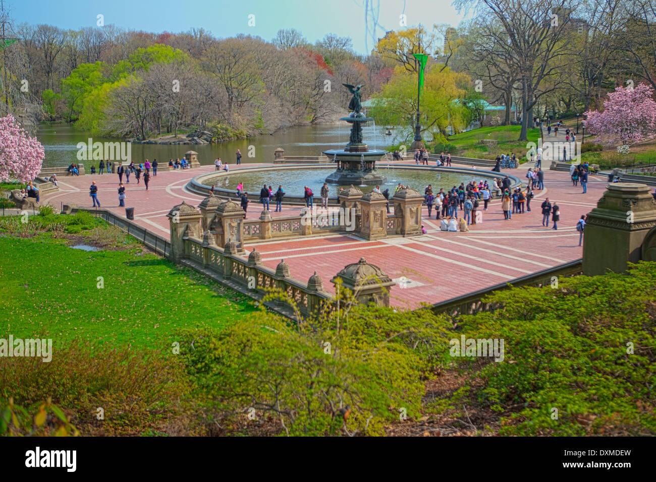 Bethesda Terrace in Early Spring, Central Park, New York, USA Stock Photo