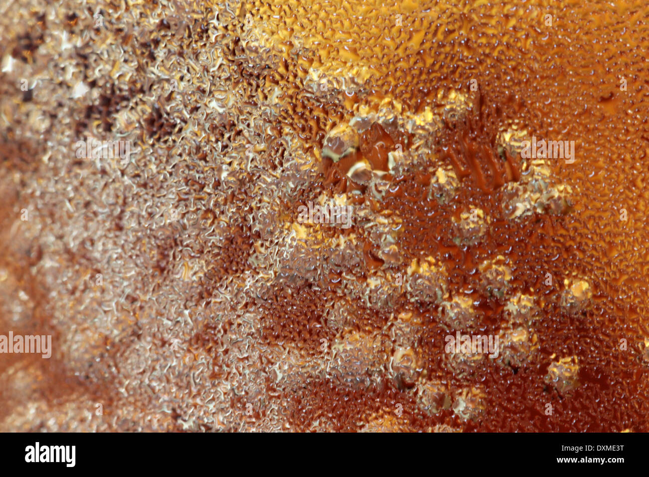 air bubbles of Cola for background. Stock Photo