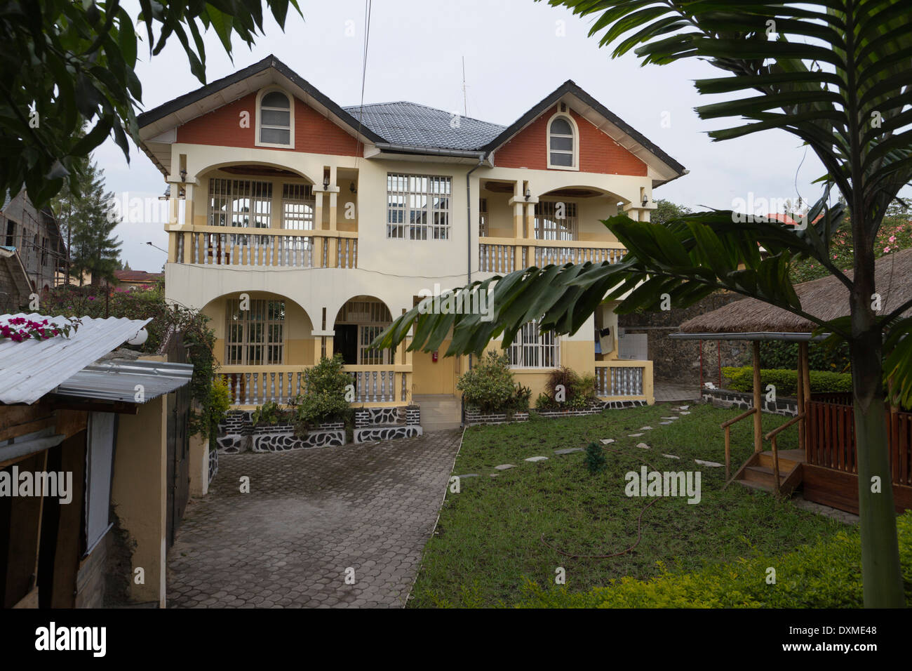 A house in Goma ,Congo ,DRC , Democratic Republic of Congo Africa Stock Photo