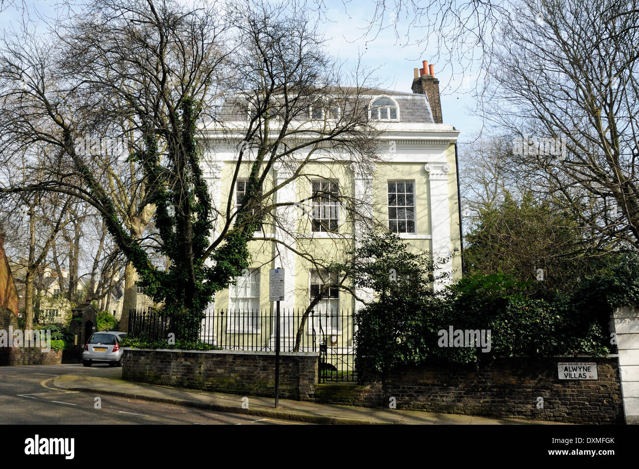 Detached town house, Alwyne Villas, Canonbury, London Borough of Islington England Britain UK Stock Photo