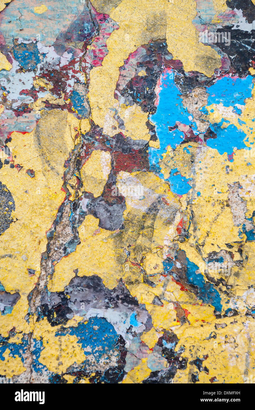 Paint layers on street wall Stock Photo Alamy