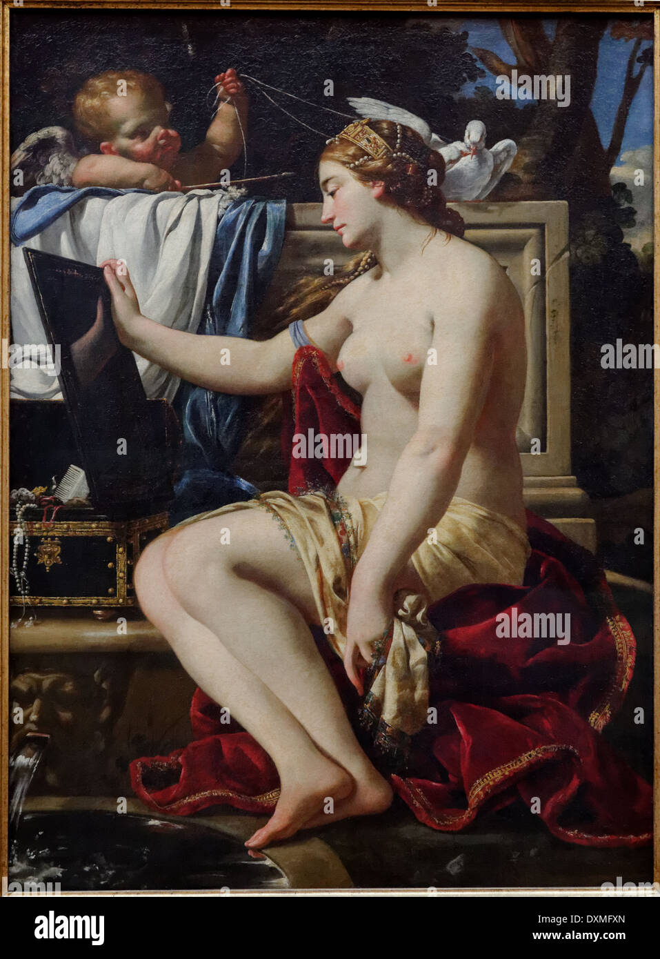 Simon Vouet - The Toilet of Venus- 1627 - XVII th Century - French School - Gemäldegalerie - Berlin Stock Photo