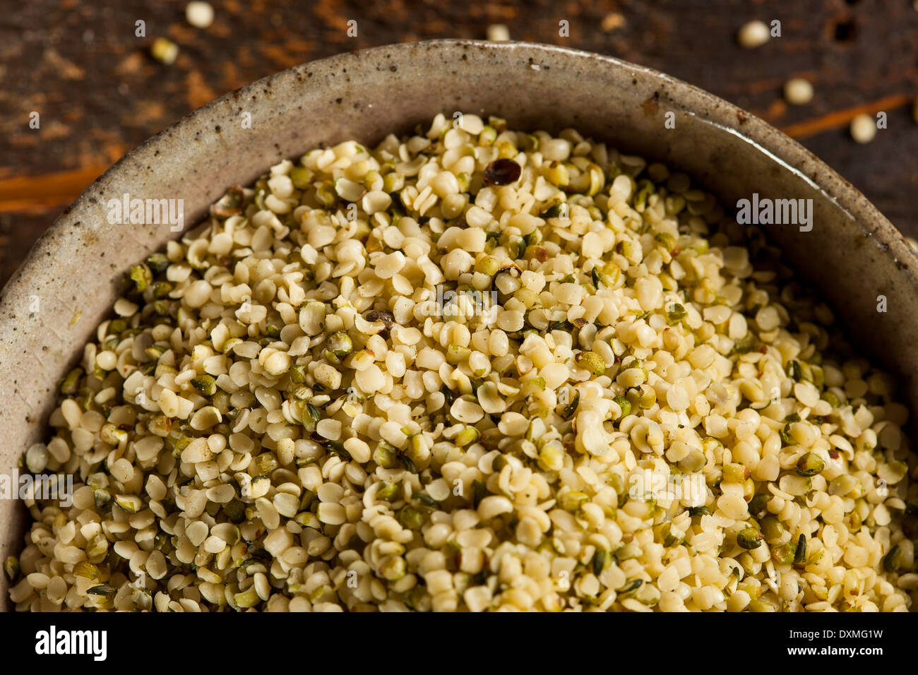 Healthy Organic Hulled Hemp Seeds in a Bowl Stock Photo Alamy