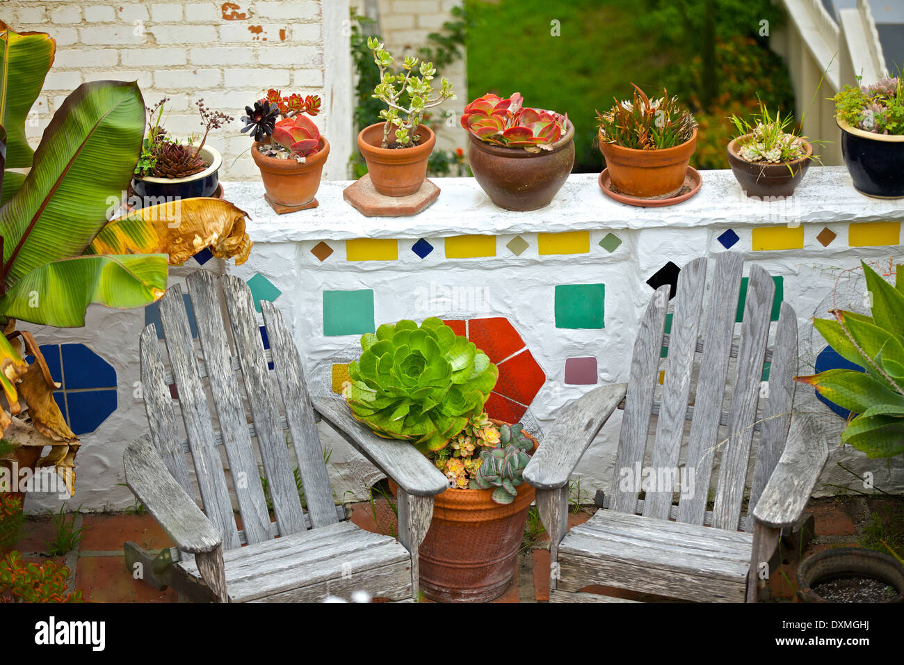 Front Veranda in the Spanish Style In Avalon, Catalina Island
