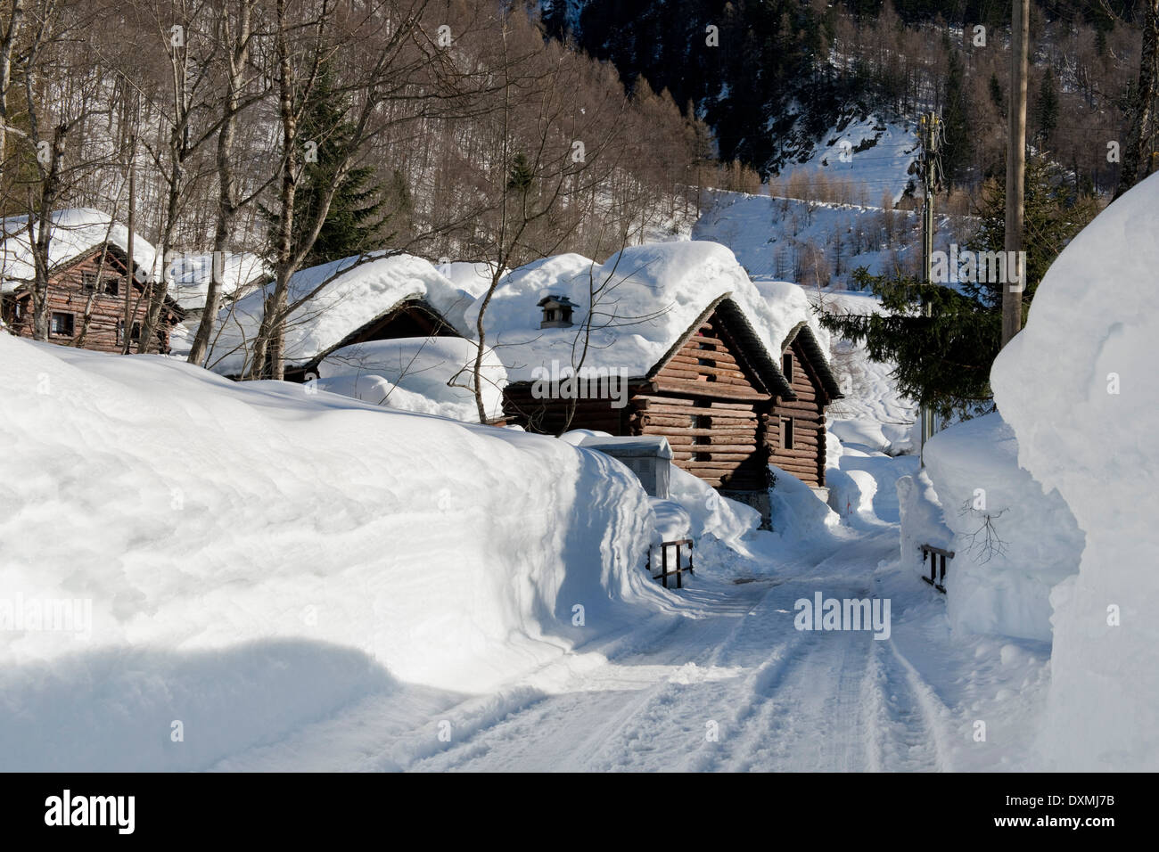 Switzerland, Lavizzara valley, Mogno Stock Photo