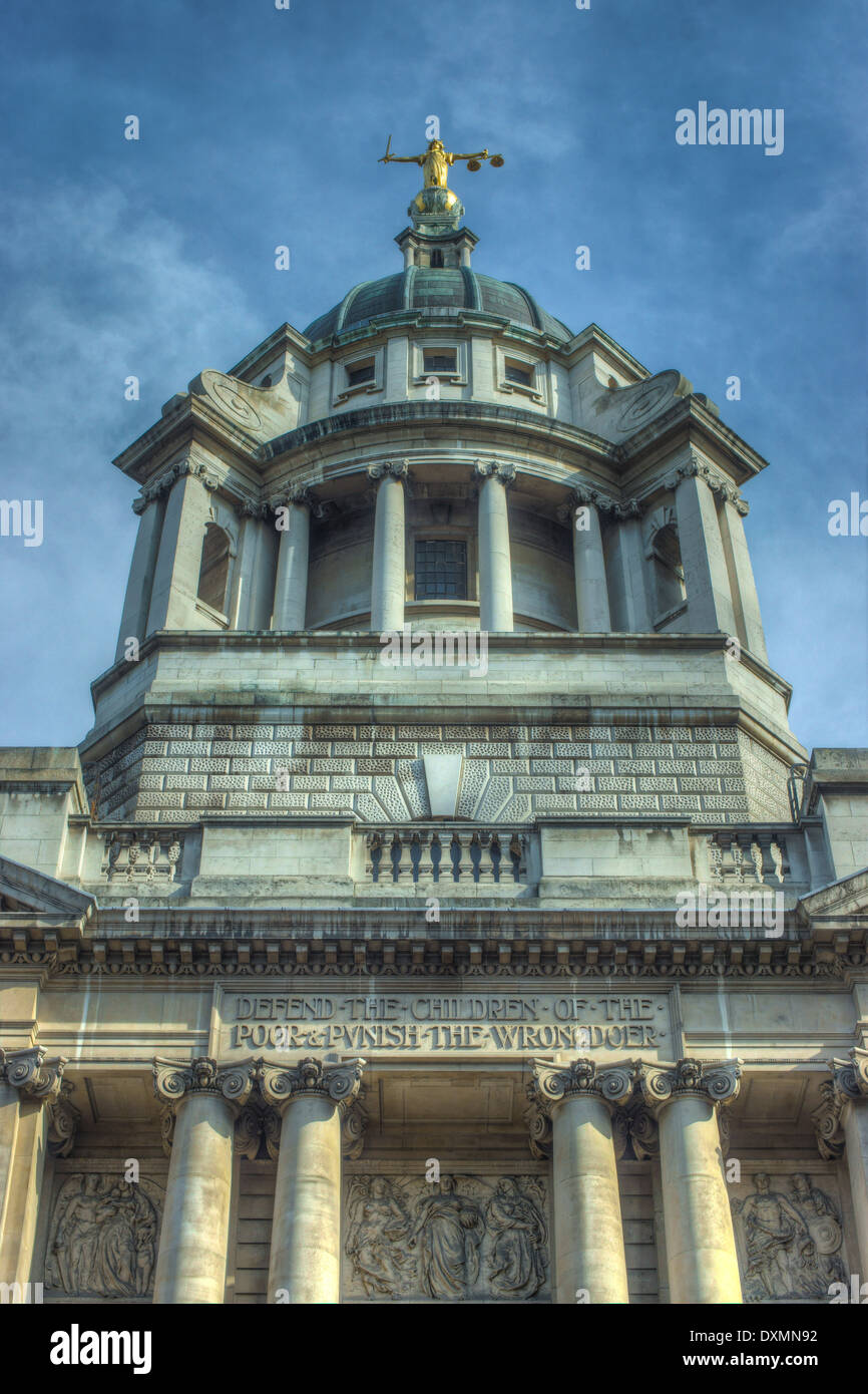 central criminal court The Old Bailey London.  English justice Stock Photo