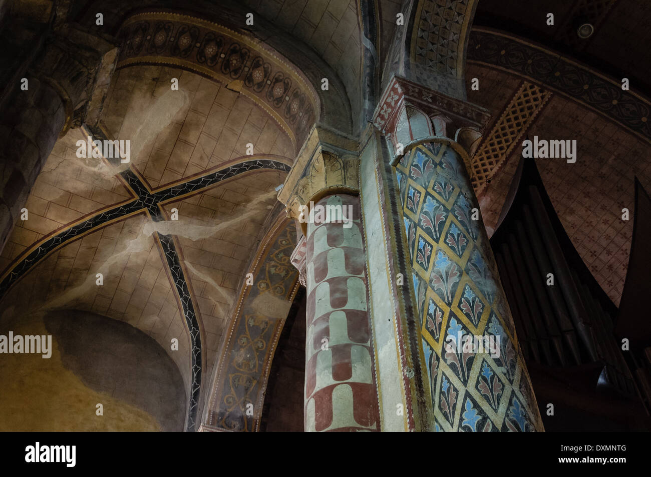 Interior architecture of Eglise NotreDame la Grande. Poitiers, France