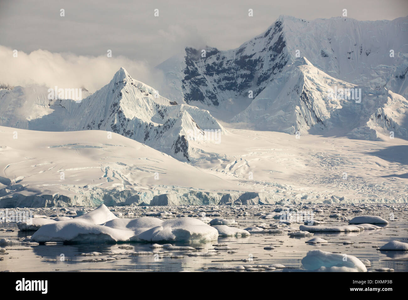 The Gerlache Strait separating the Palmer Archipelago from the