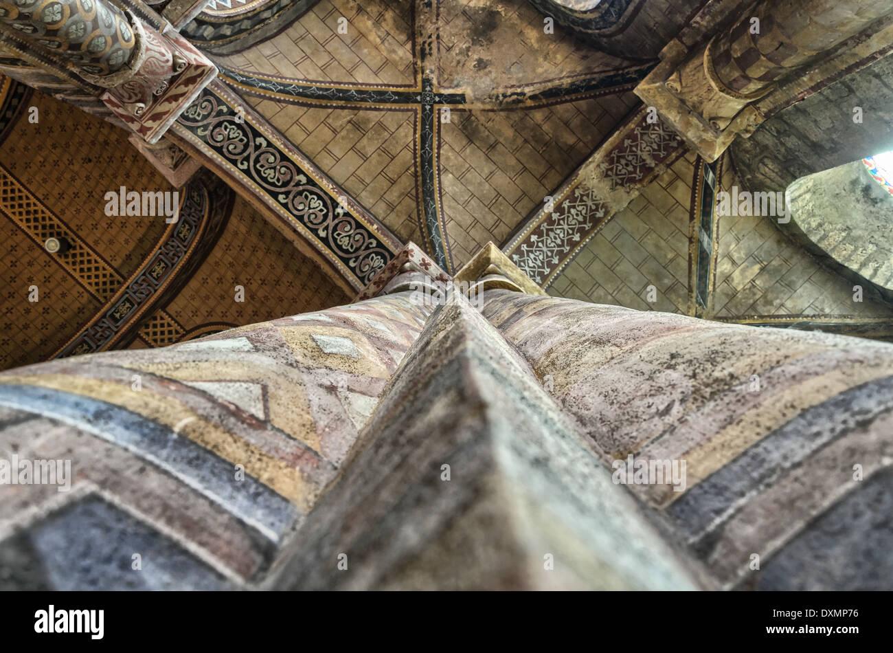 Interior architecture of Eglise NotreDame la Grande. Poitiers, France
