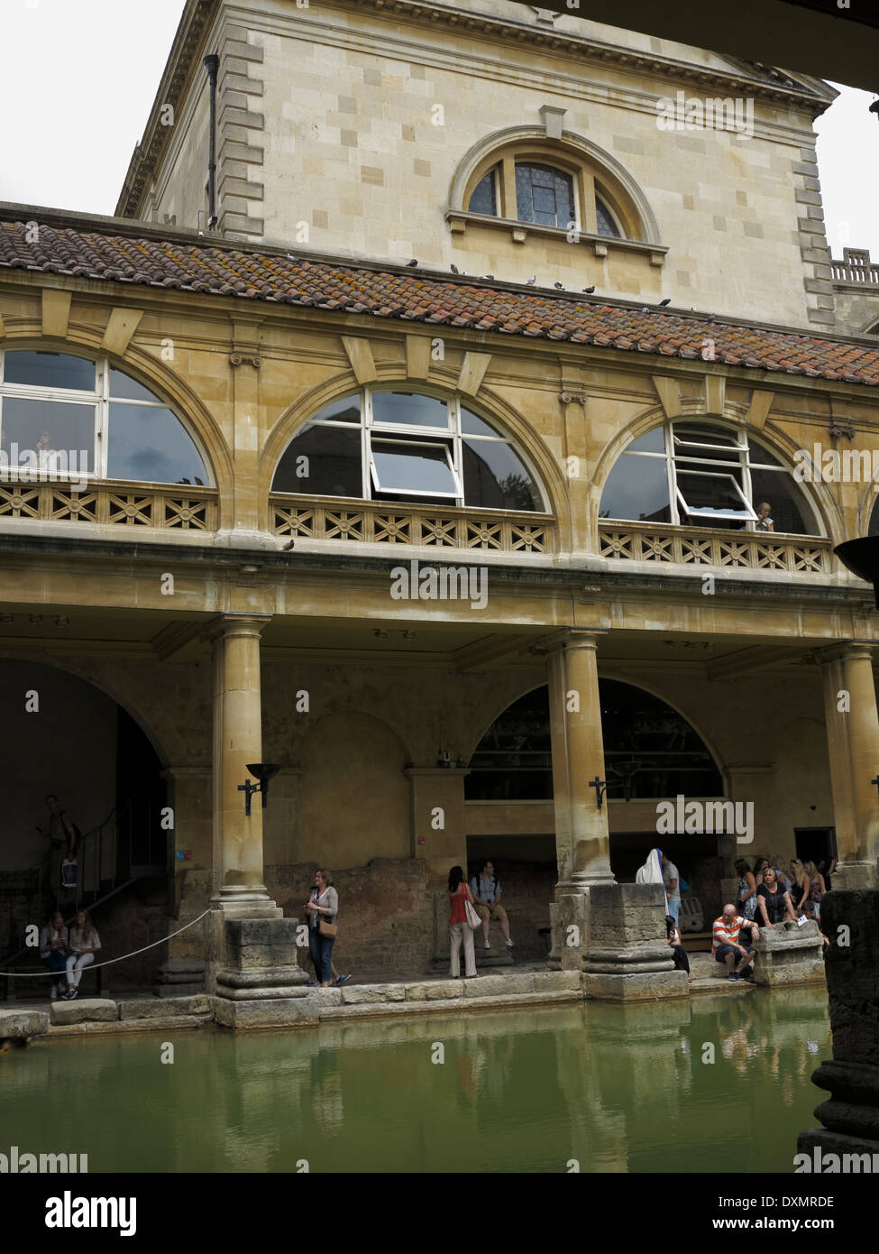 The Roman Baths Bath England UK The Great Bath Stock Photo Alamy
