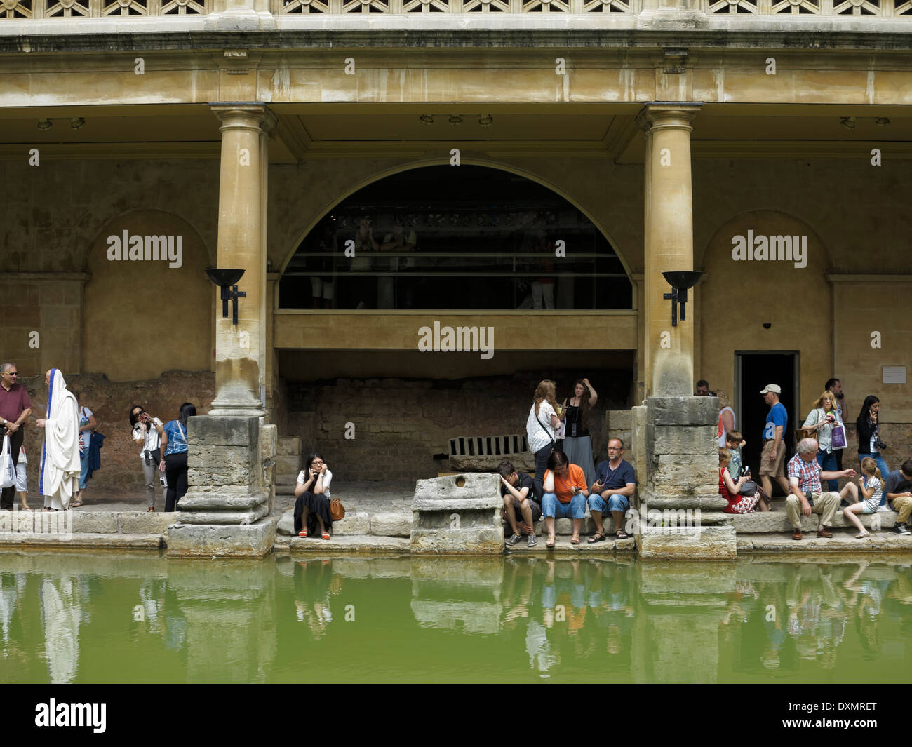 The Roman Baths Bath England UK The Great Bath Stock Photo Alamy