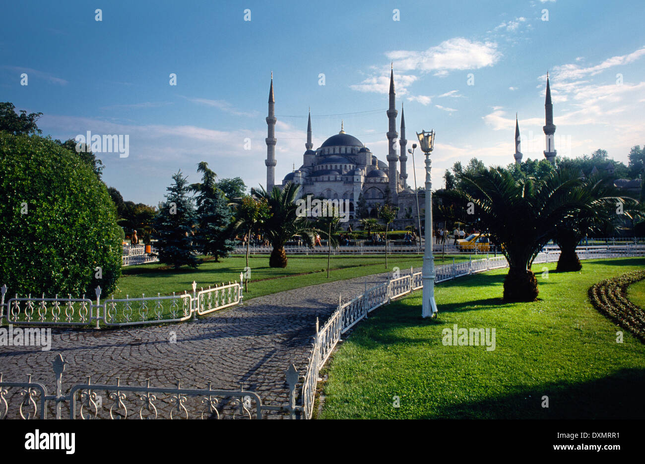 Istanbul Turkey Blue Mosque View From The Gardens Stock Photo - Alamy