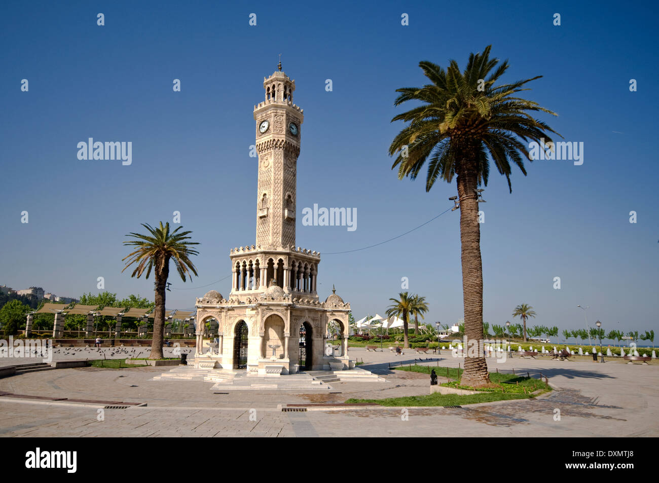 ASIA, Turkey, Izmir, Ottoman Clock Tower (Saat Kulesi), 1901 Stock Photo