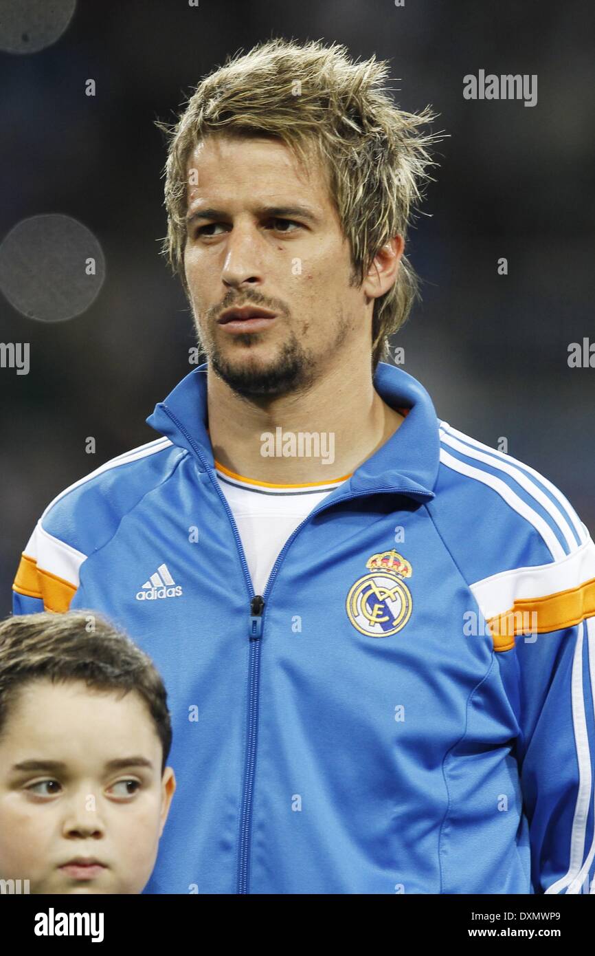 Madrid, Spain. 18th Mar, 2014. Fabio Coentrao (Real) Football/Soccer : UEFA Champions League match between Real Madrid and Schalke 04 at the Santiago Bernabeu Stadium in Madrid, Spain . © AFLO/Alamy Live News Stock Photo
