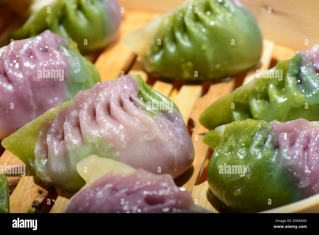 Chinese Food Colorful steamed dumplings Stock Photo Alamy