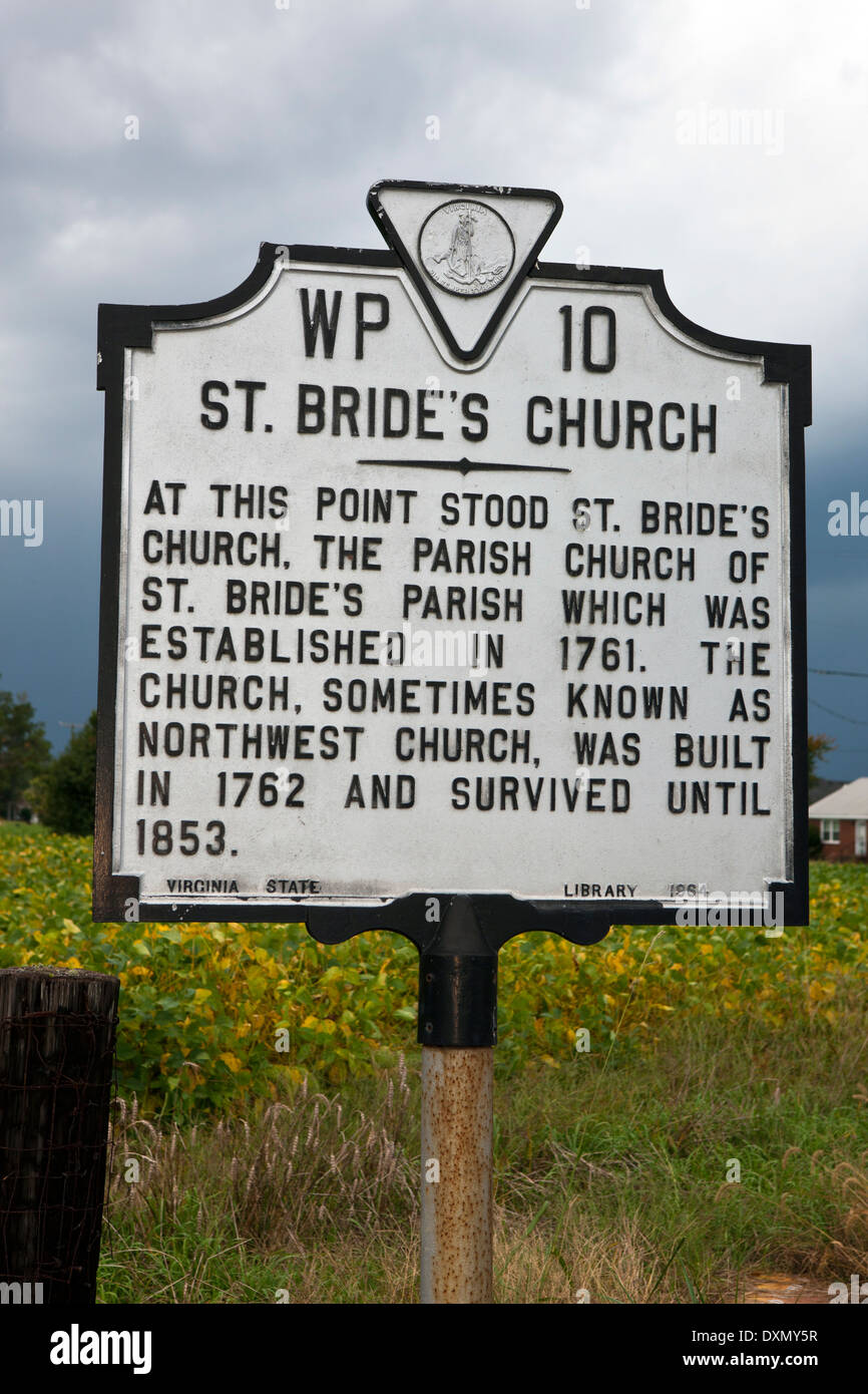 ST. BRIDE'S CHURCH At this point stood St. Bride's Church. The parish